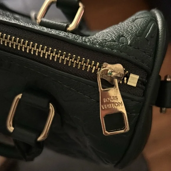 Louis Vuitton Green Embossed Leather Satchel - Picture 3 of 3